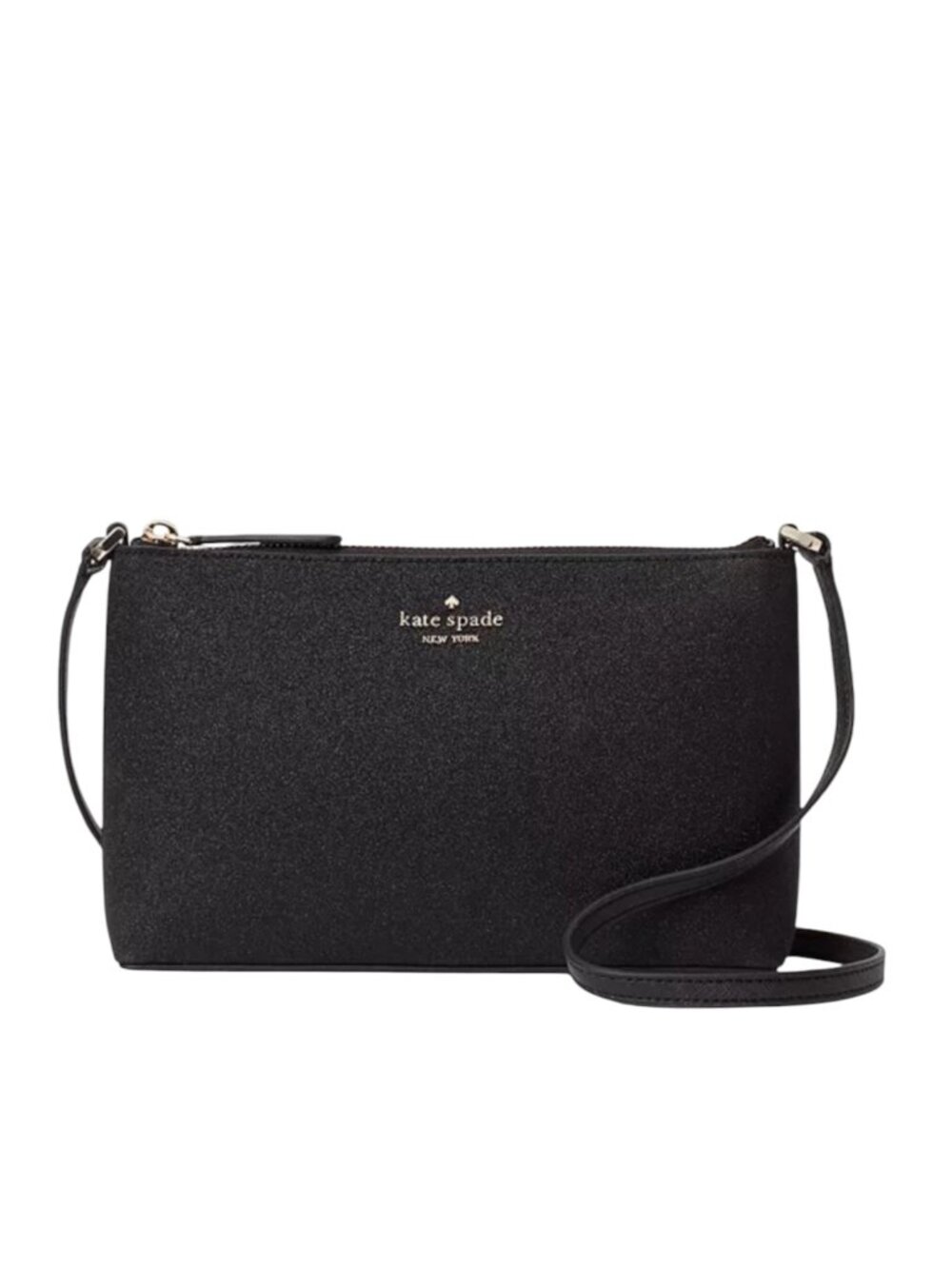 Kate Spade Joeley Glitter Crossbody Bag Purse Black